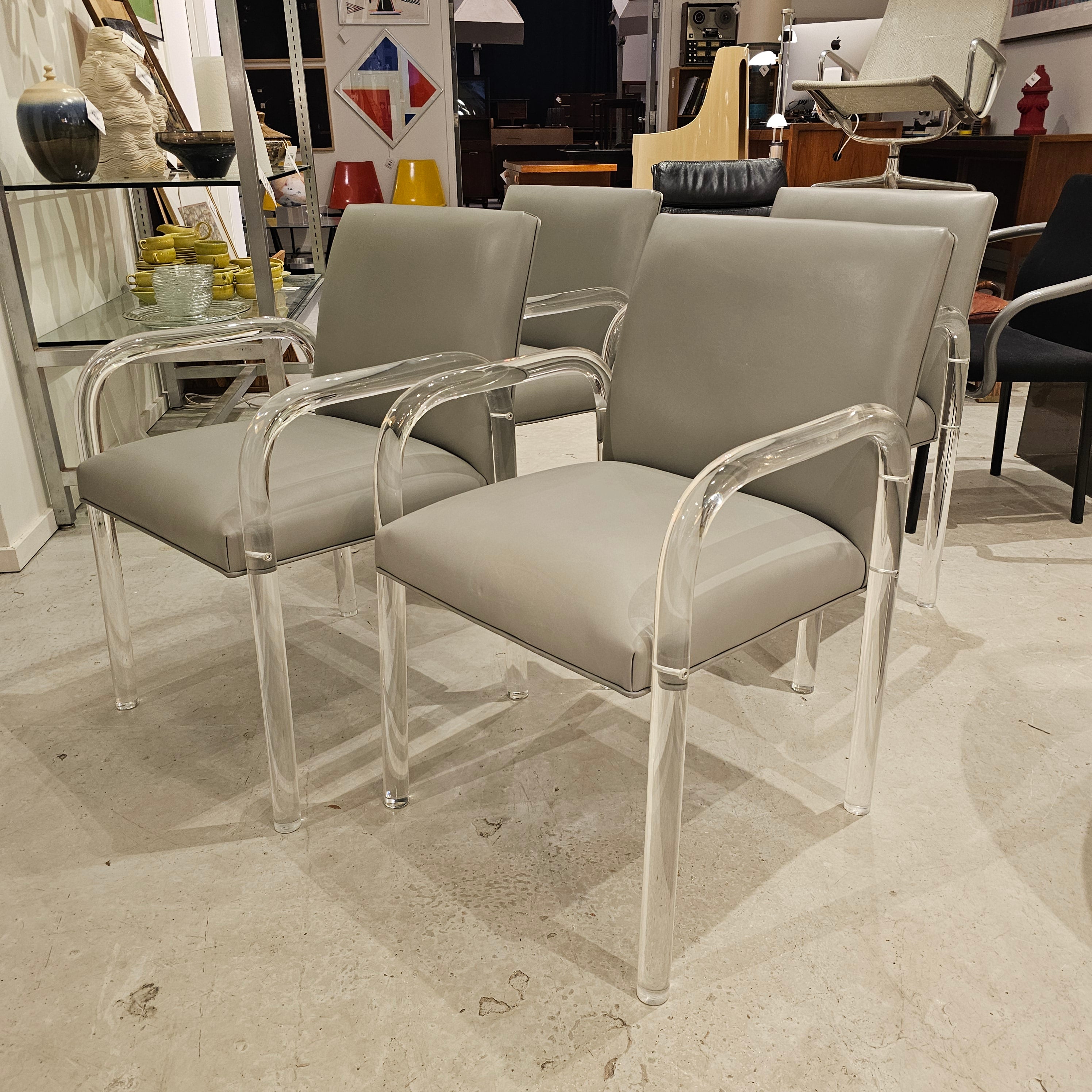 Lucite dining deals chairs