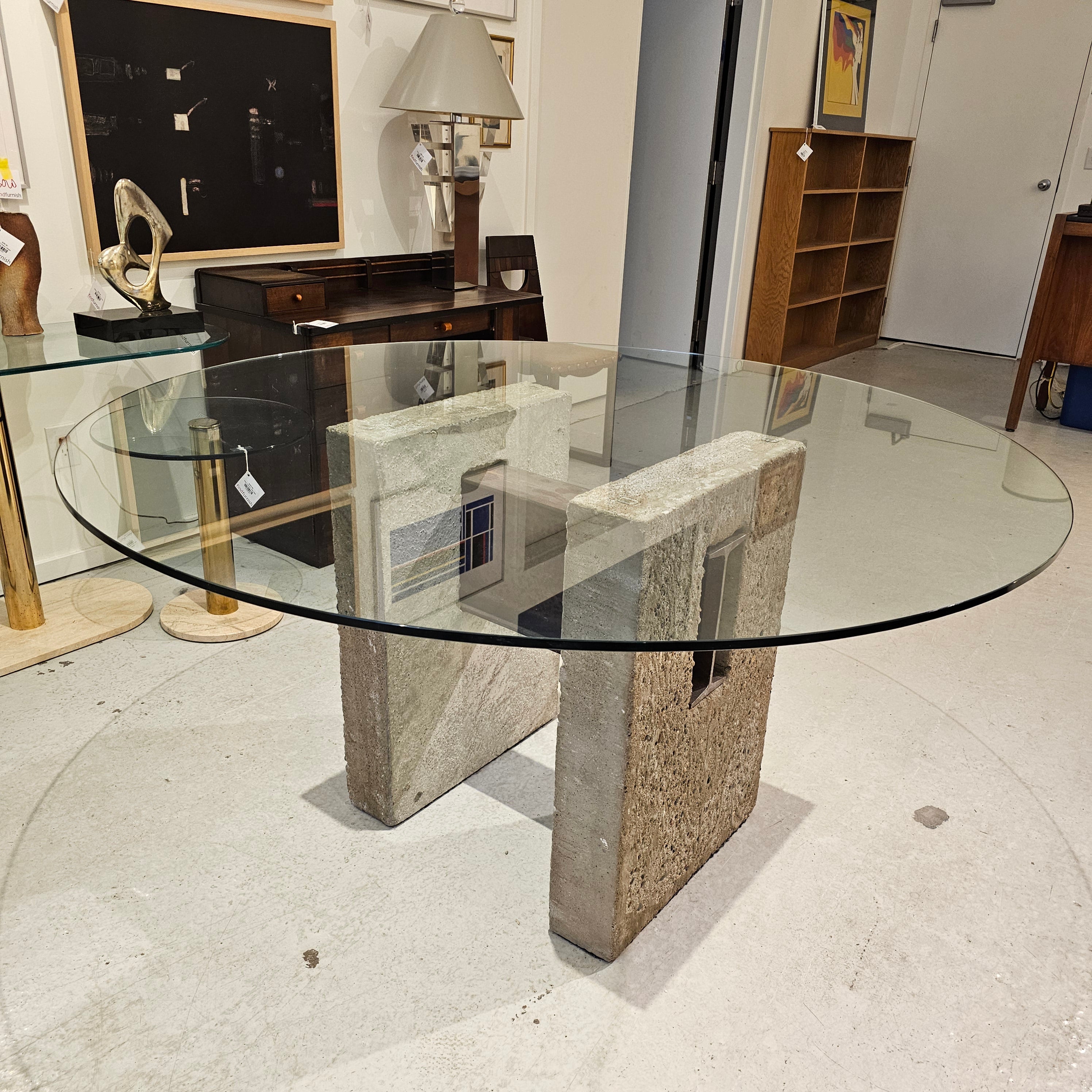 Concrete and deals steel table