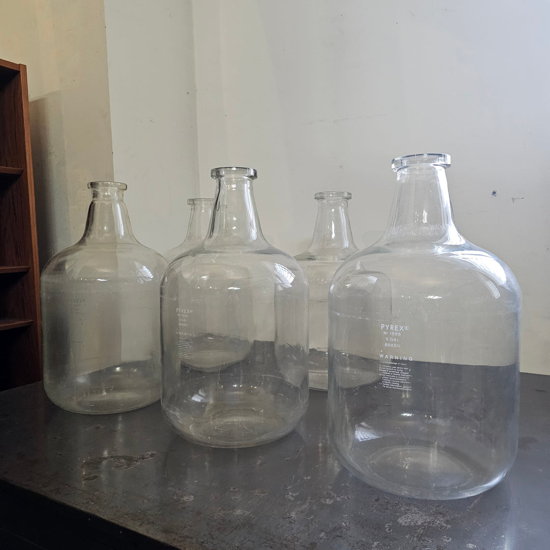 Large 5 Gallon Pyrex Bottles