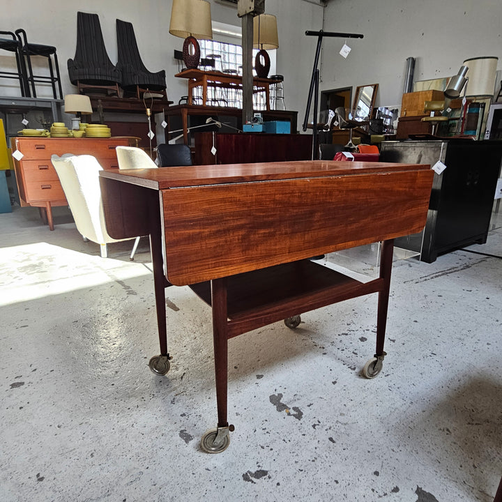 Raymor Expandable Teak Console on Casters