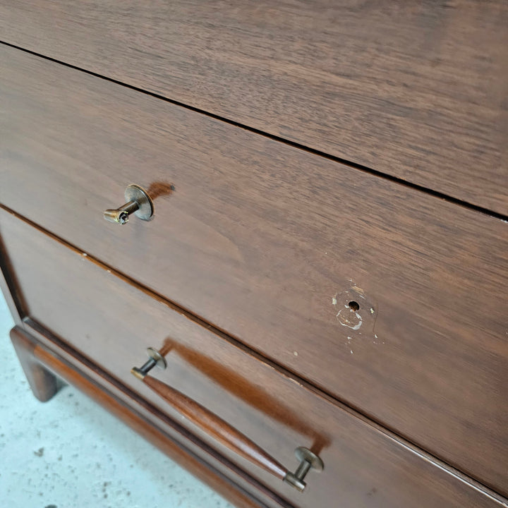 Henredon Walnut 12 Drawer Lowboy Dresser (as-found)