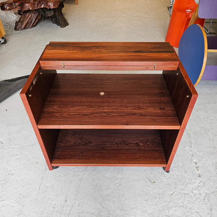 Rosewood Flip-Top Record Cabinet