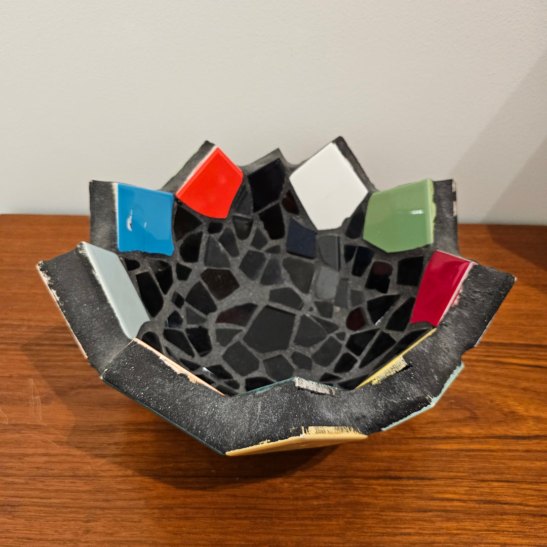 Black Mosaic Centerpiece Bowl