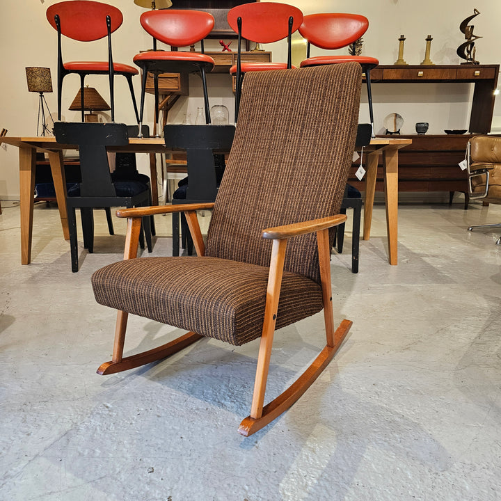 Vintage Upholstered Rocking Chair