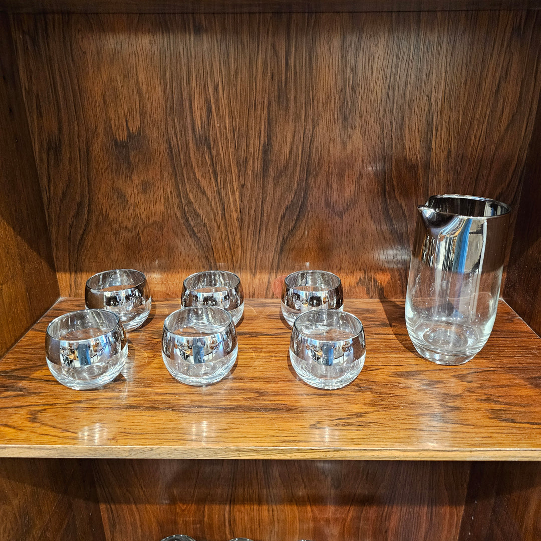 Silver Rim Drinkware Set
