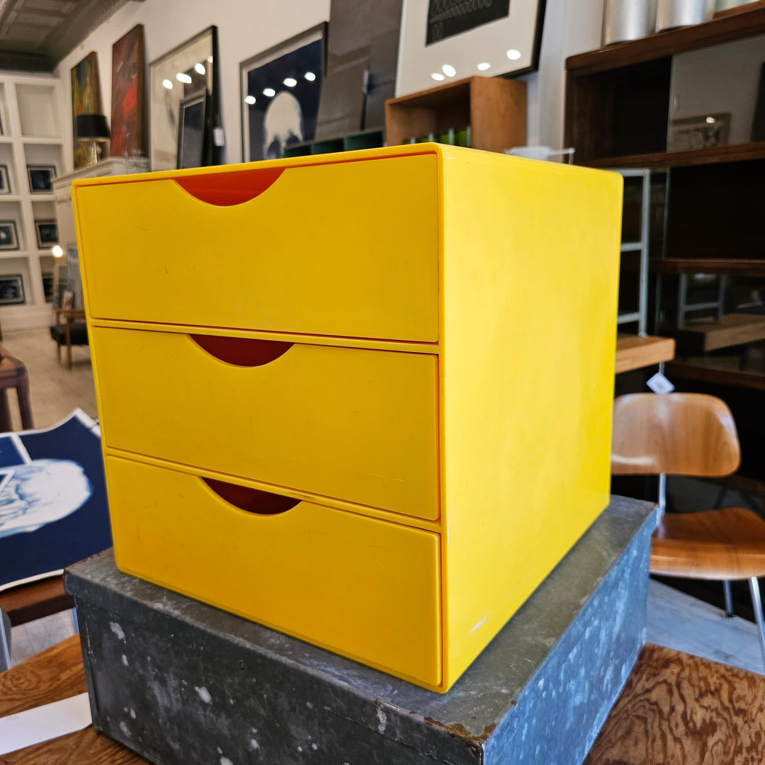 Retro Yellow Storage Cube