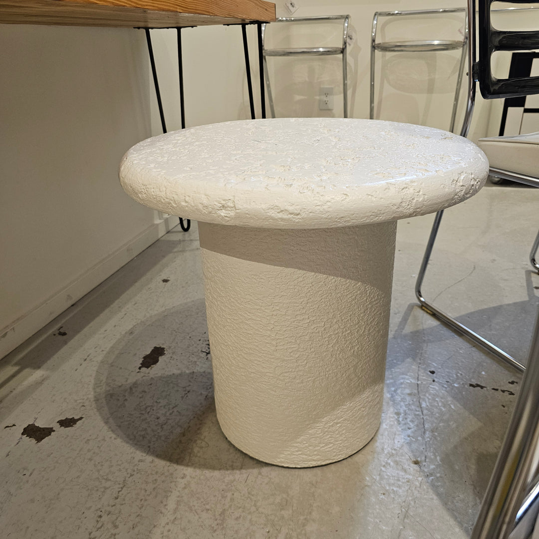 Postmodern Faux Stone Mushroom Side Table