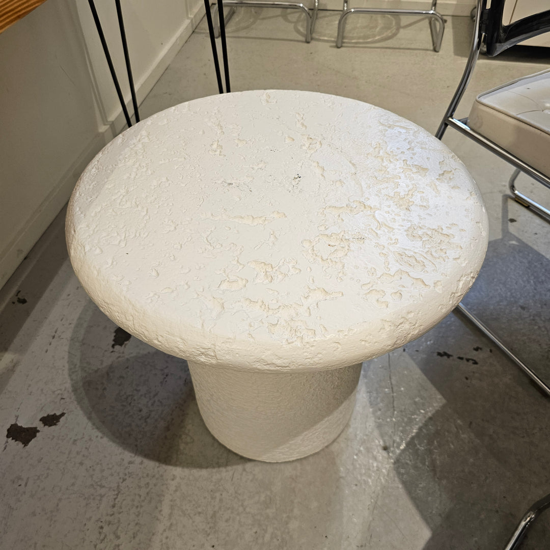 Postmodern Faux Stone Mushroom Side Table