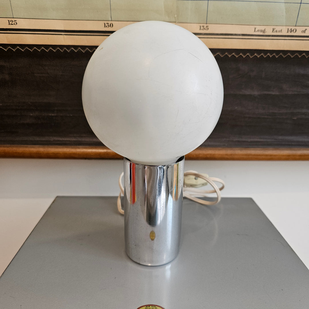 Sonneman Style Small Chrome Globe Lamp