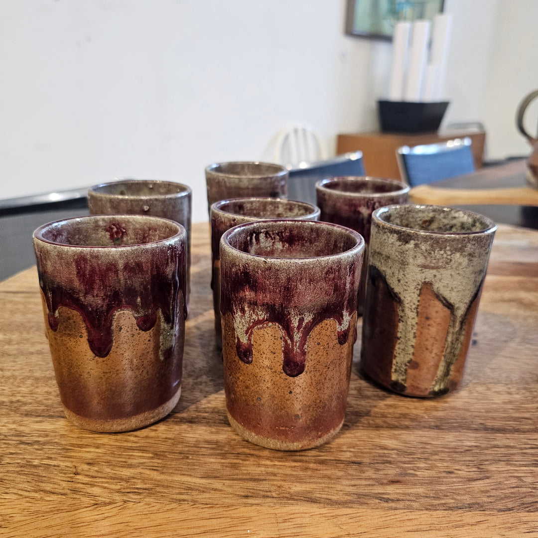 (7) EVLA Pottery Tumblers