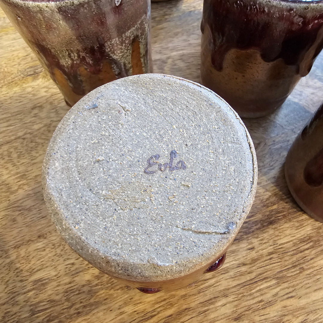 (7) EVLA Pottery Tumblers