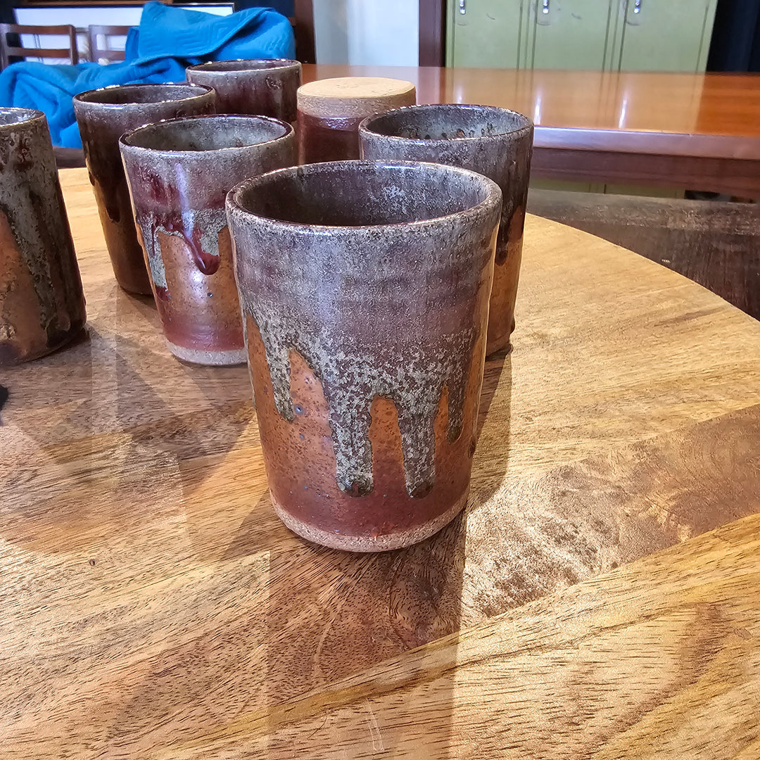 (7) EVLA Pottery Tumblers