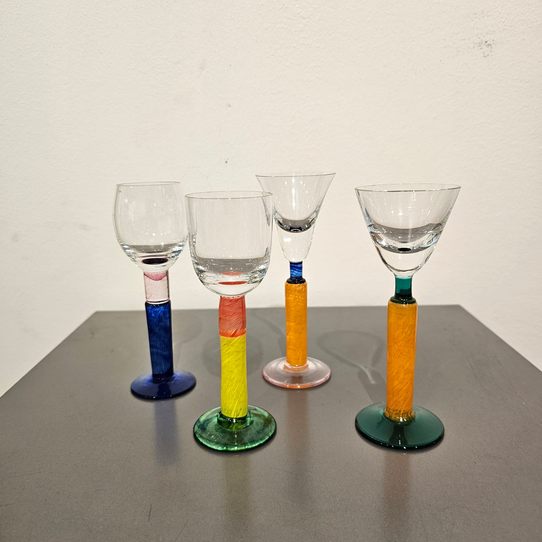 (4) Atelier Morava Czech Bohemia Glass Set