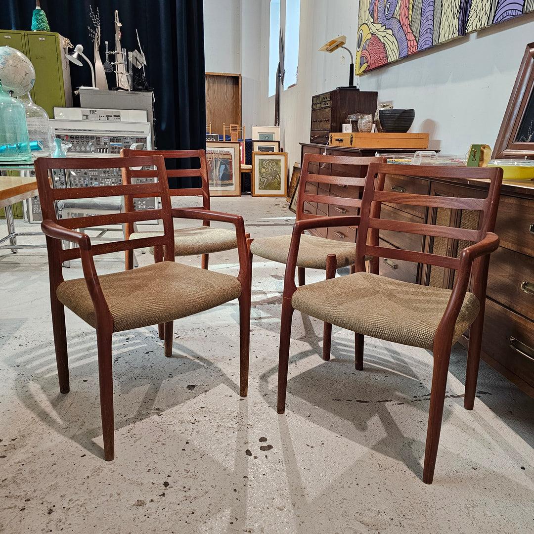 Niels Moller Danish Model 78 & 62 Teak Dining Chairs (4)