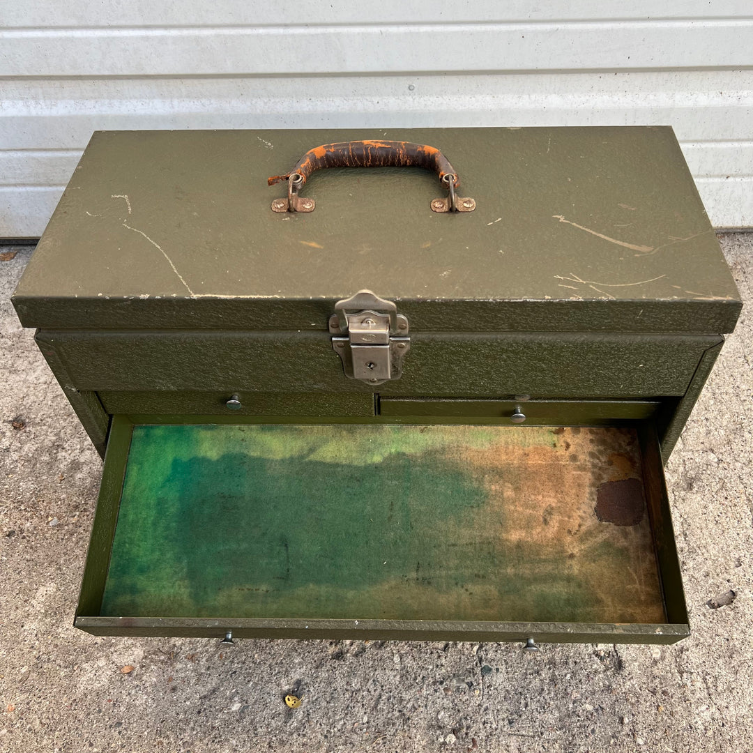 Vintage Sherman-Klove Metal Multi-Drawer Toolbox