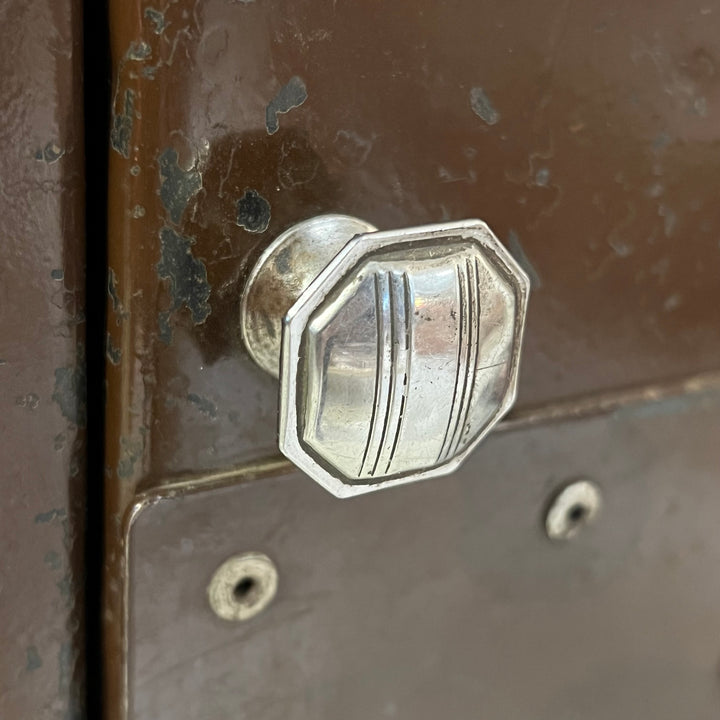 1930s Steel Double Door Storage Cabinet