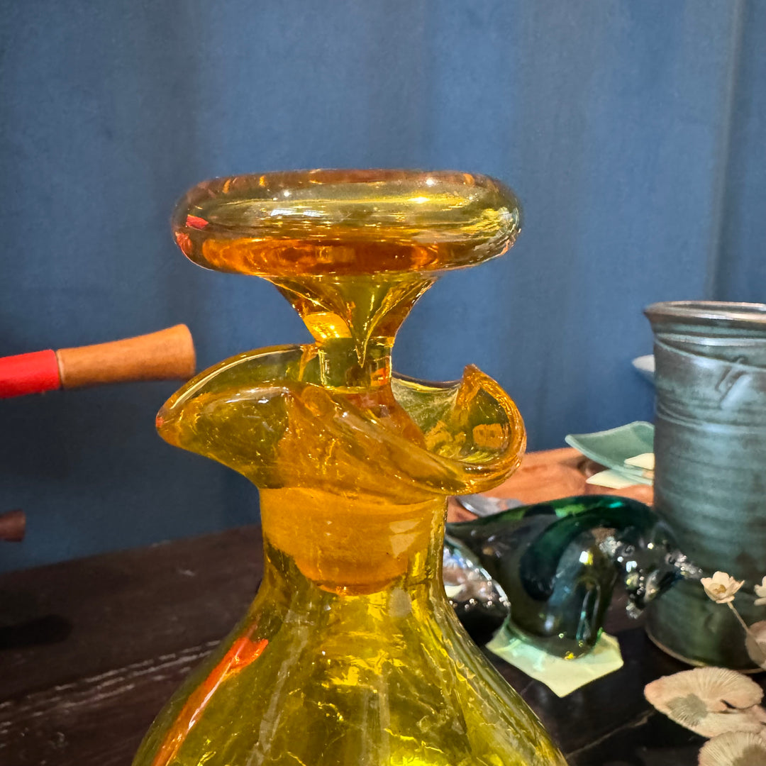 Blenko Yellow Decanter w/ Stopper