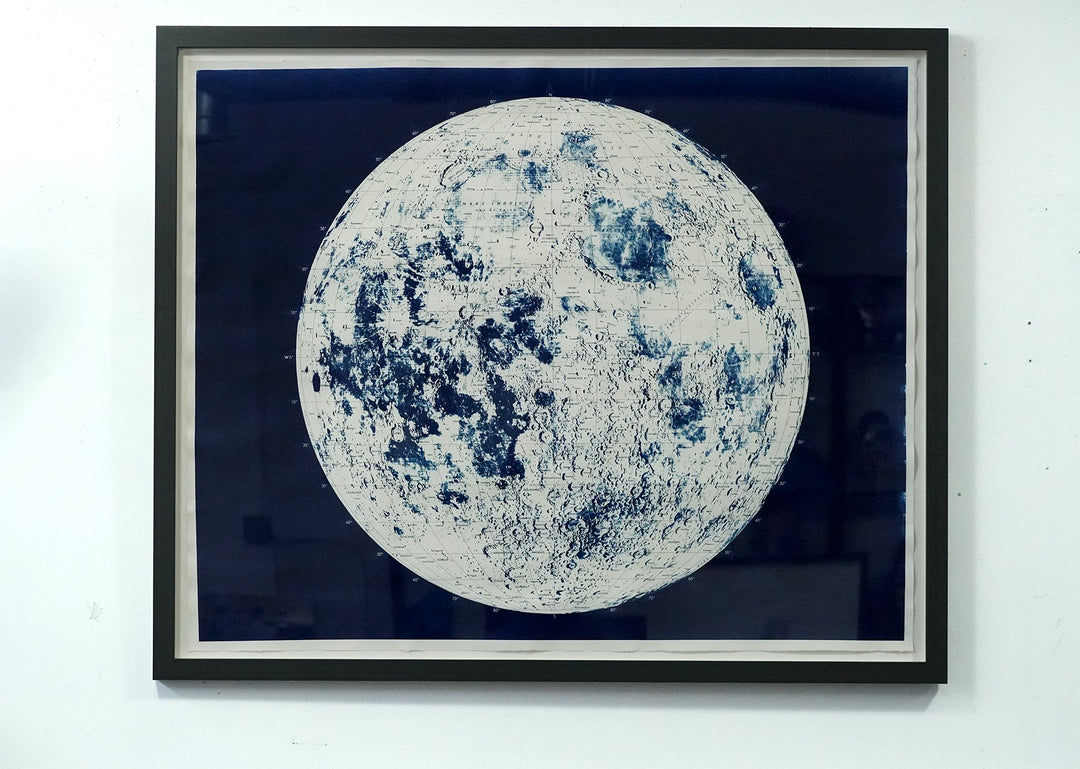 Large Cyanotype Lunar Map - Mariano Chavez