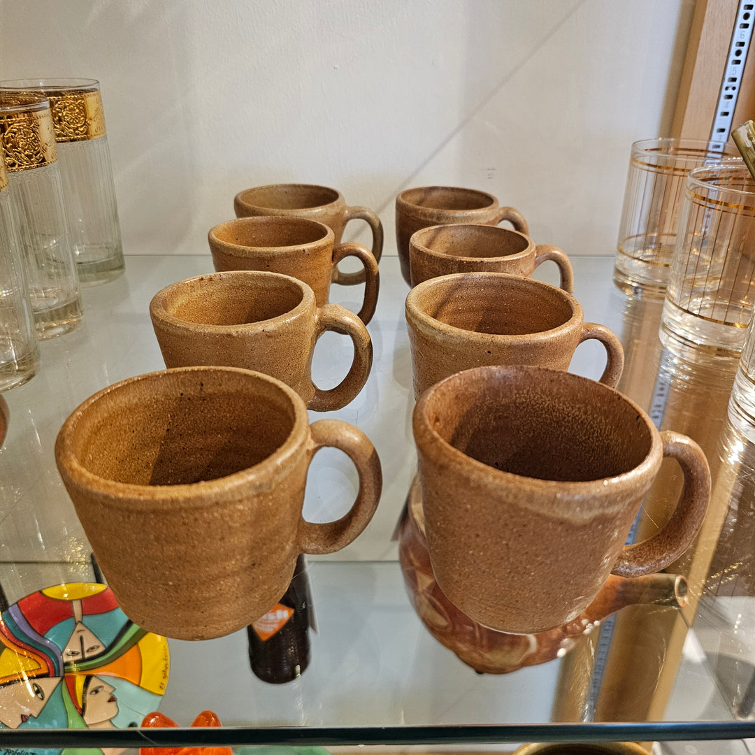 (8) Stoneware Mugs